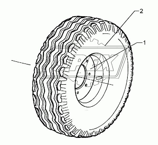 Wheel 5/94/140 D14	185R14 D650x188 4PR