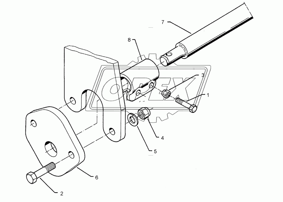 Lower link connection E55 L2 Z2