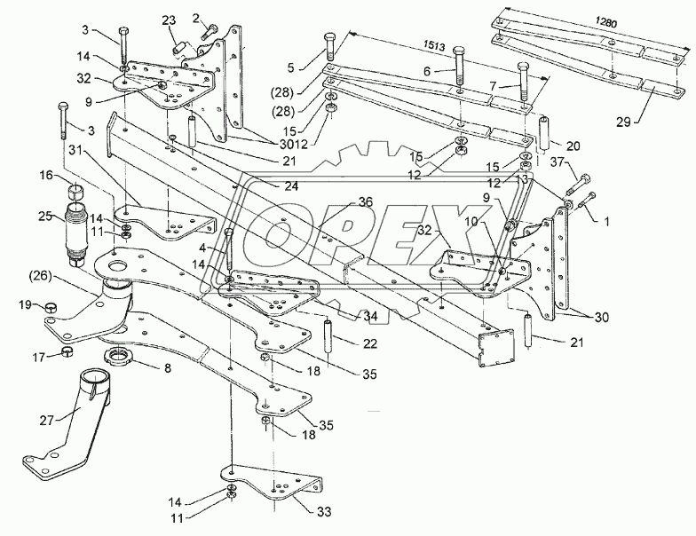 Basic frame E9-OF-160-6-900