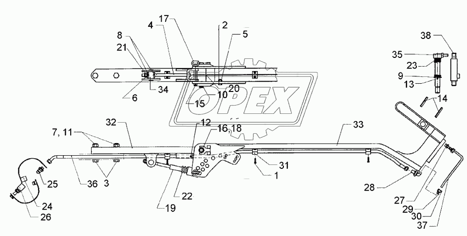 Attachment arm E1V