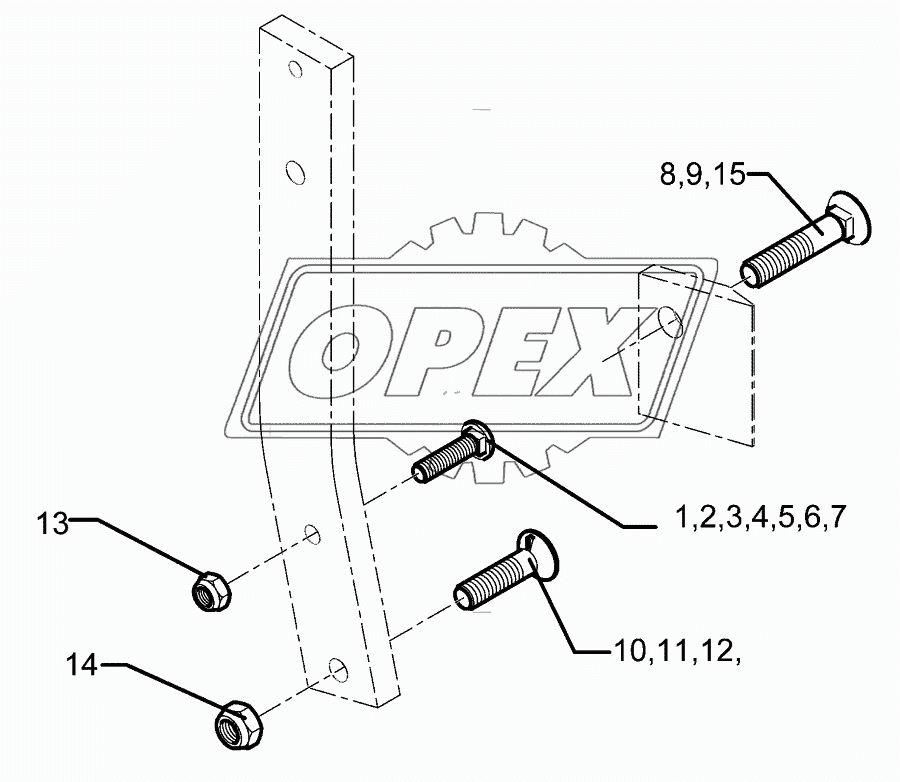 Bolts for leg Dural