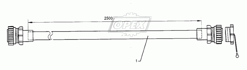 Cable form	2,5m 14-P