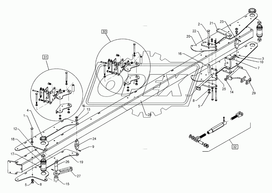 Basis frame, front	Euro-Titan 10X 6-100