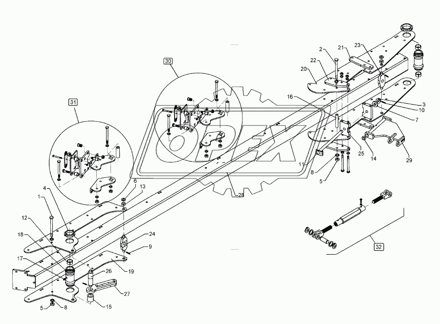 Basis frame, front	Euro-Titan 10X 8-100