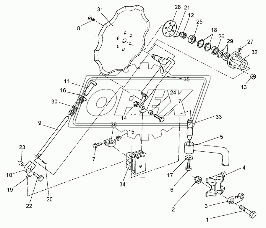 Trip disc-coulter X140-X160 RE 500 Z