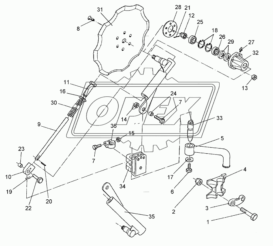Trip disc-coulter X140-X160 LI 500 Z