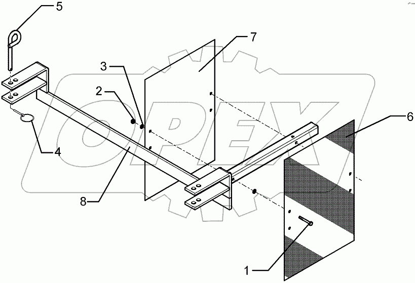  670 1708 Lateral warning board