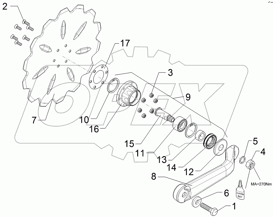  657 9361 Swinging arm