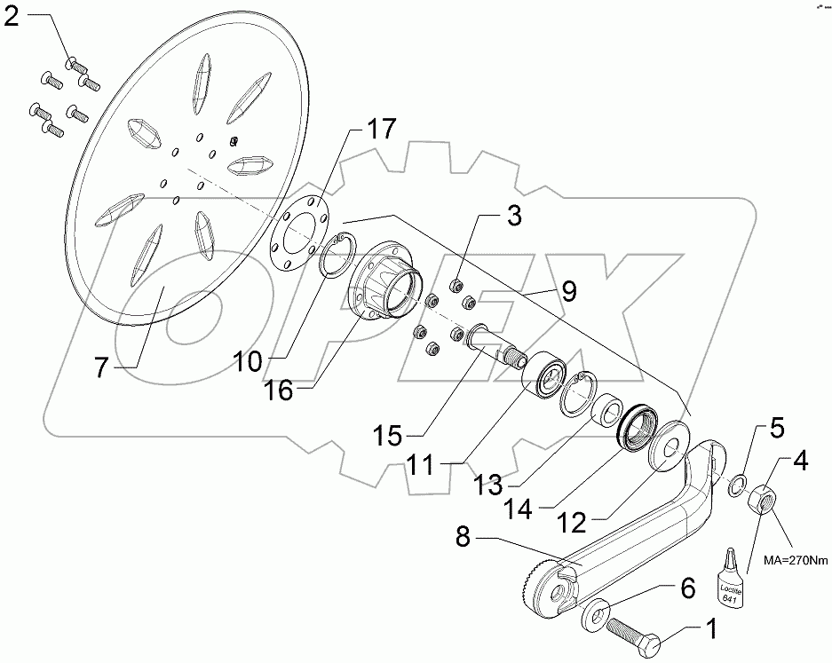  657 9362 Swinging arm