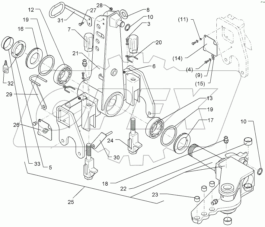  633 7507 Turnover mechanism