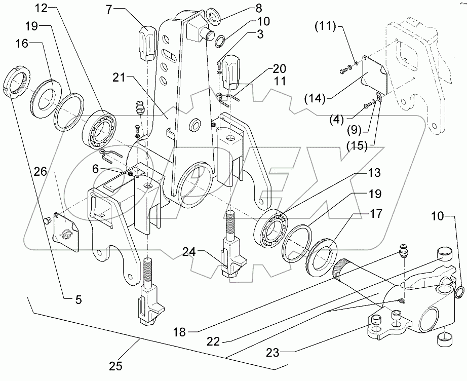  633 7512 Turnover mechanism