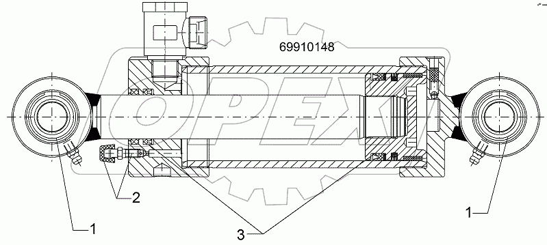  575 2523 Hydraulic ram