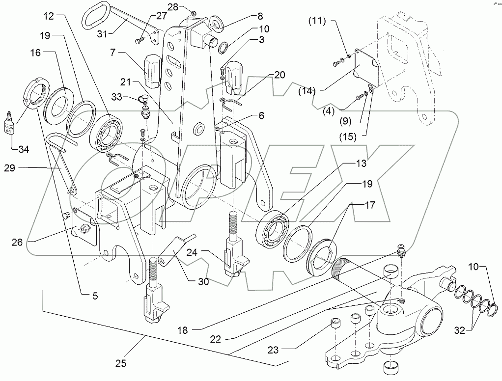  633 7505 Turnover mechanism