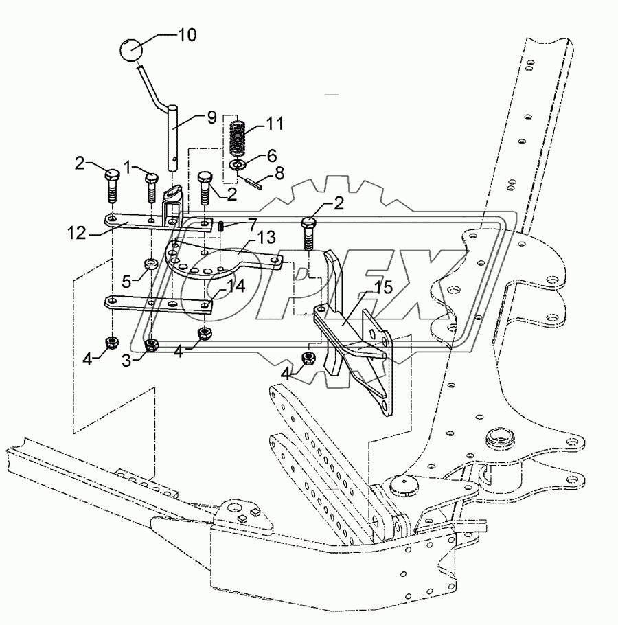 Adjustment- and locking device Euro/Vari 7X