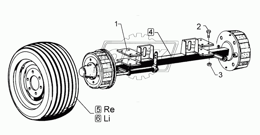 Braking axle 550/45-22.5 2400