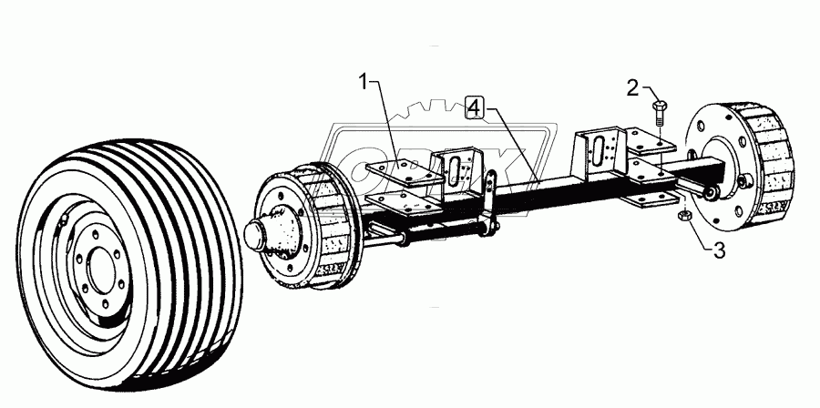 Braking axle GS11008 120x120x2200 8/220/275