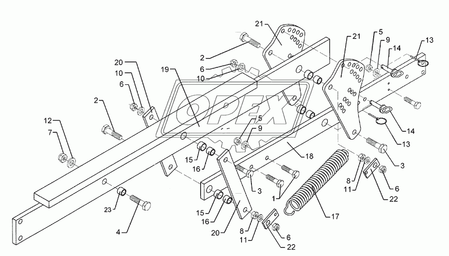 Carrier with tension spring	120x20x2040 SM.9 U