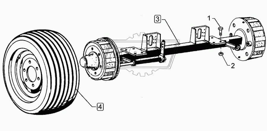 Braking axle 500/50-17 2400