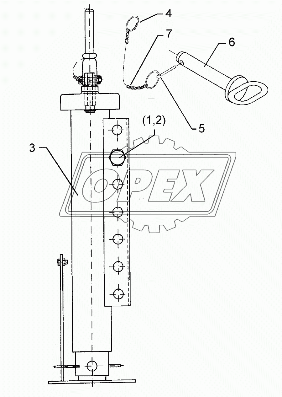 Stand D185x720 0-300mm