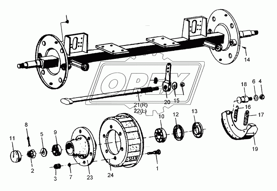 Braking axle PBA6006S4 10.10.213599