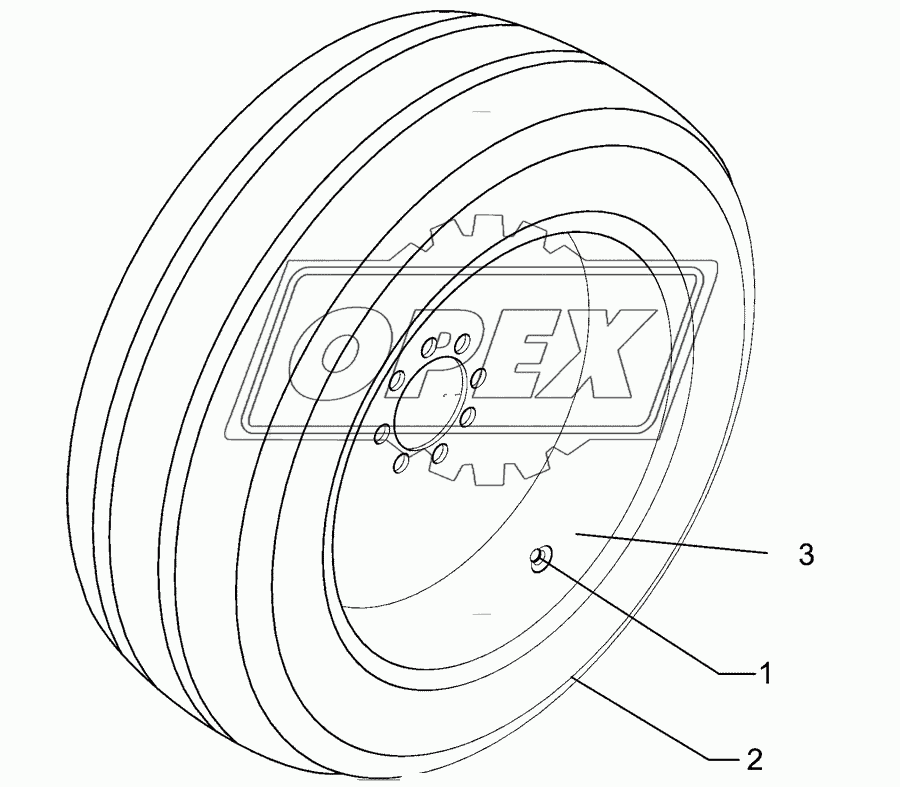 Wheel 6/161/205 D18	500/50-17 10PR