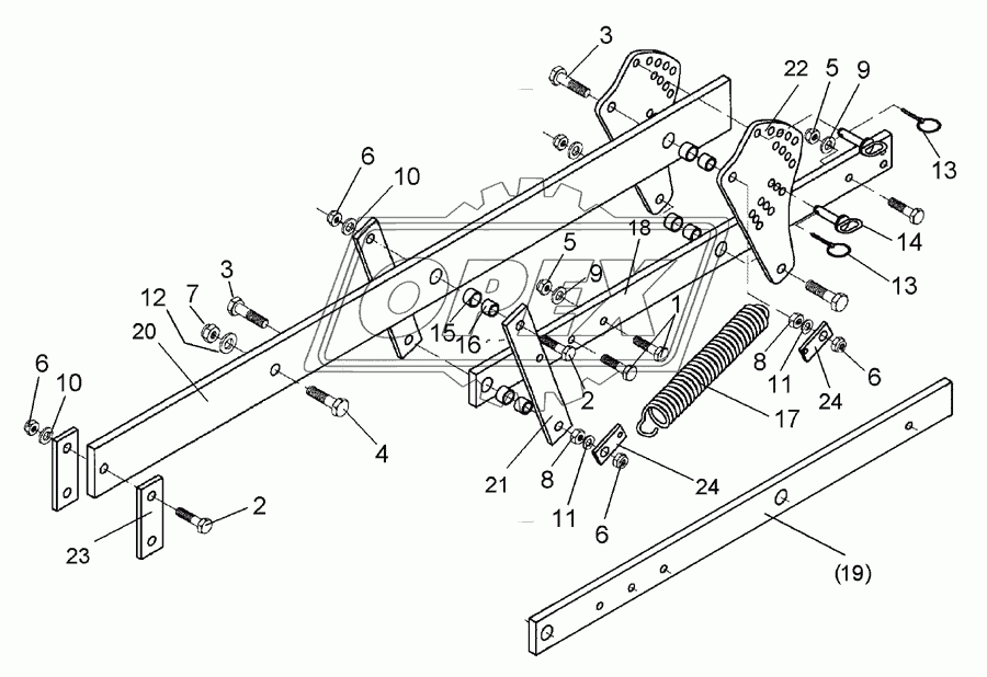 Carrier with tension spring	120x20x1795 SM9 U