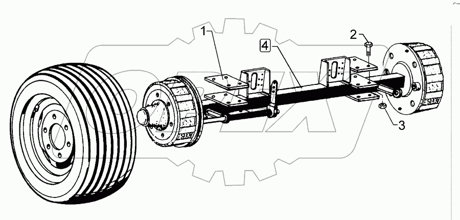 Braking axle GS11008 120x120x2200 8/220/275