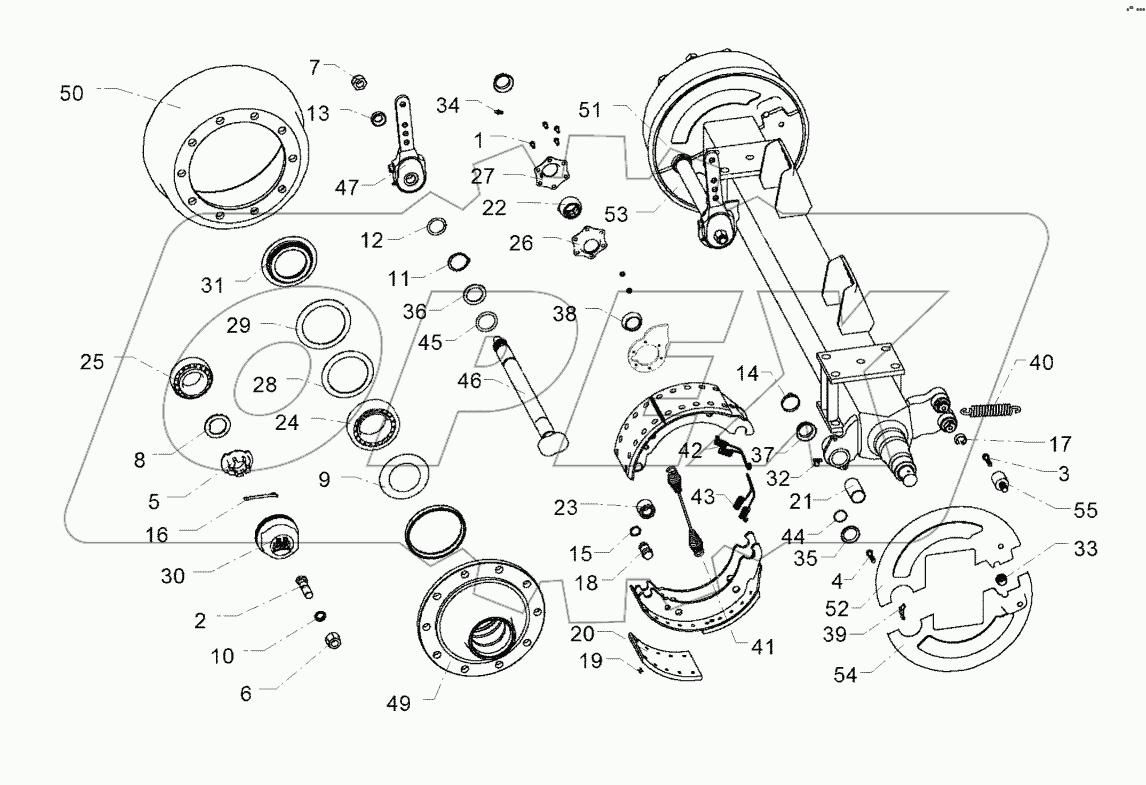 55010248 Braking axle