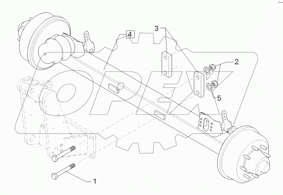 65010105 Braking axle