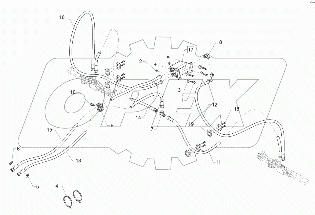 67510672 Hydraulic assemb.depth adjust.