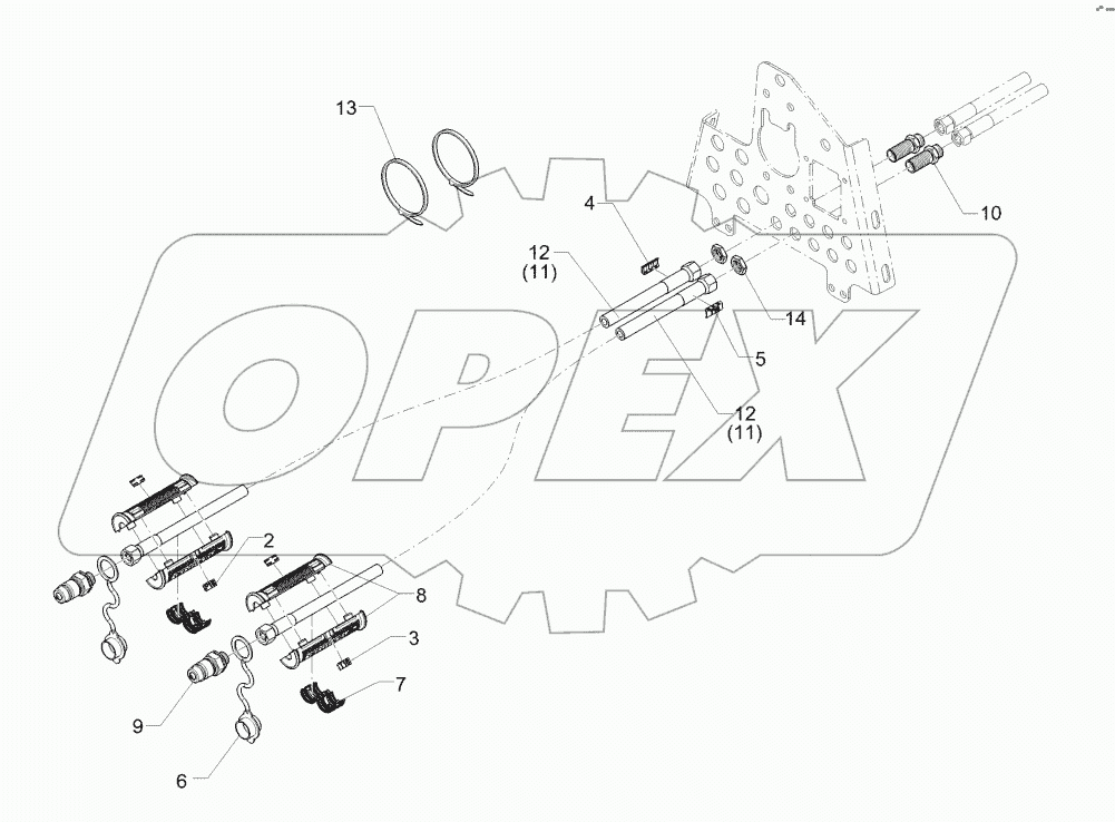 67510684 HY supply pipe drawbar