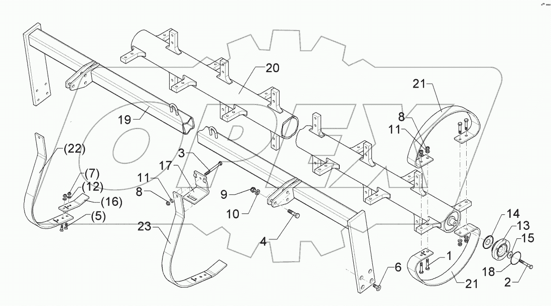 62210012 Flexring roller