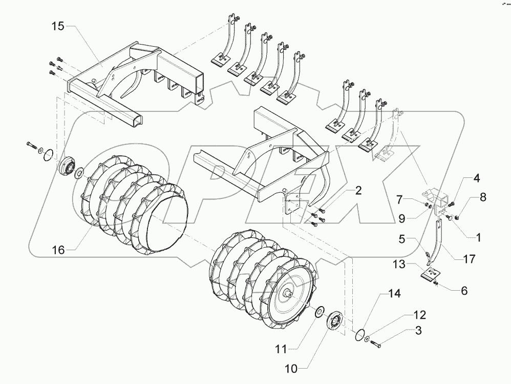 62210157 Trapeze packer roller