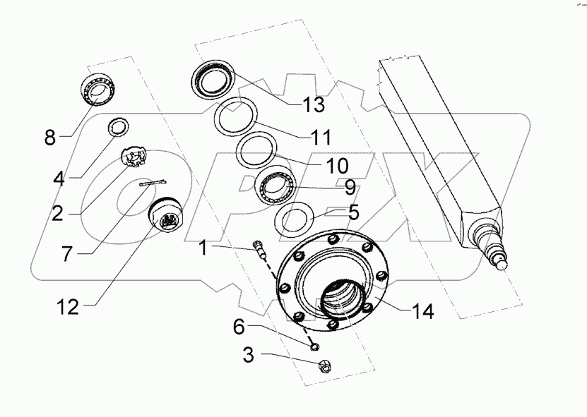 5508516 Running axle