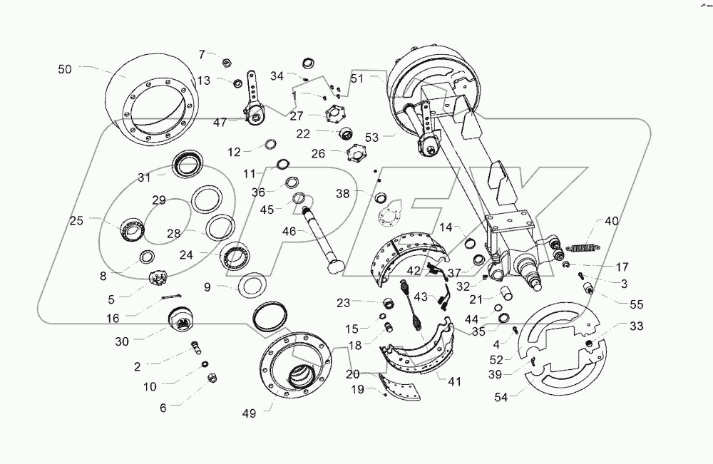 5508538 Braking axle