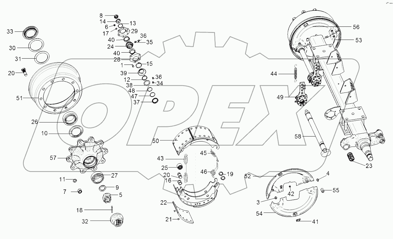  55010220 Braking axle