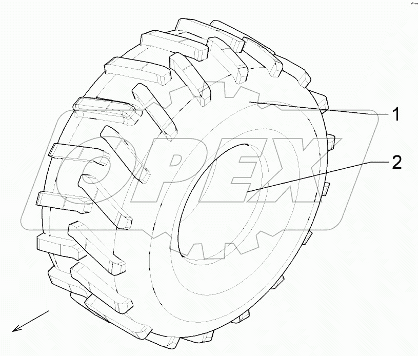  55010250 Braking axle