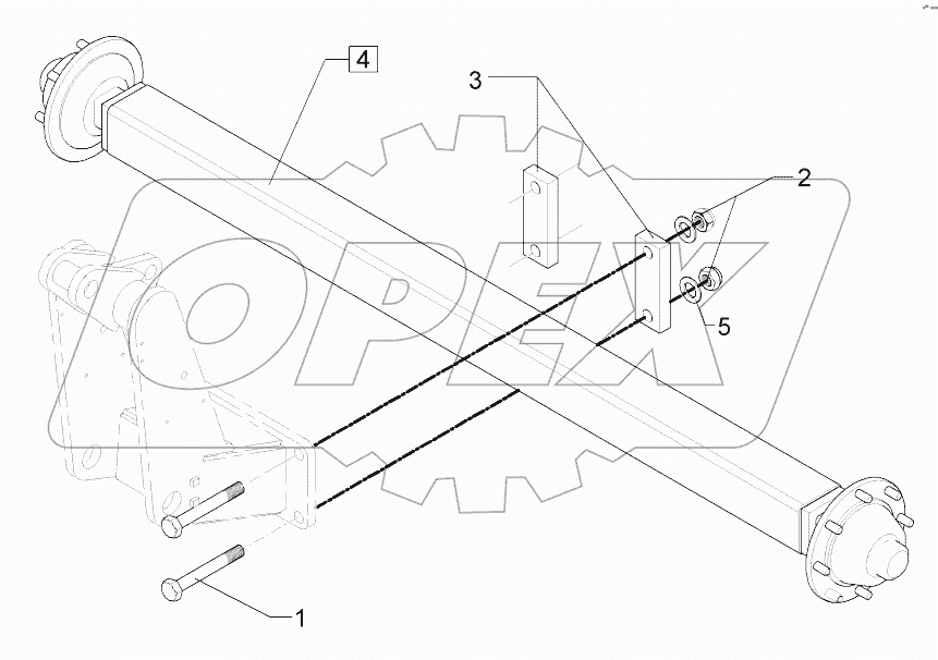  6508526 Running axle