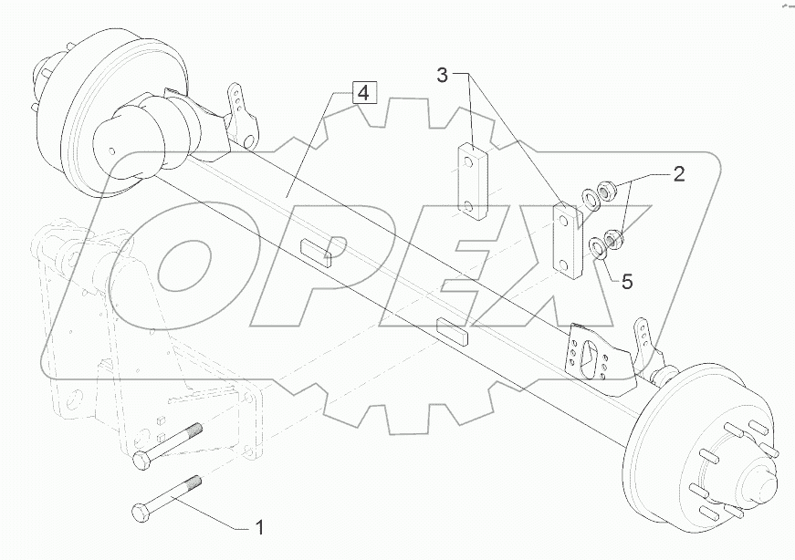  6508538 Running axle
