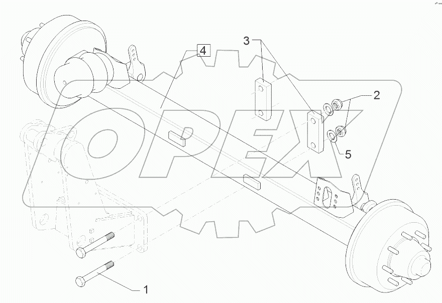  65010101 Braking axle