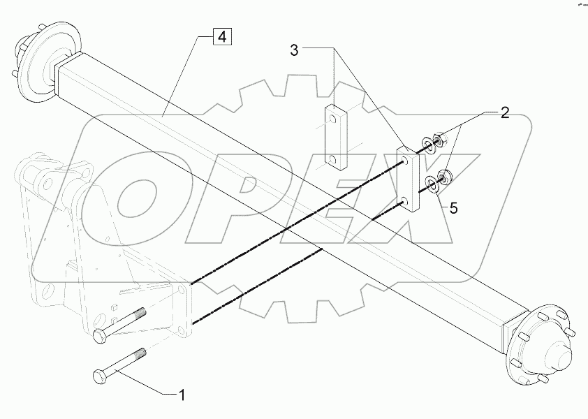  65010102 Running axle