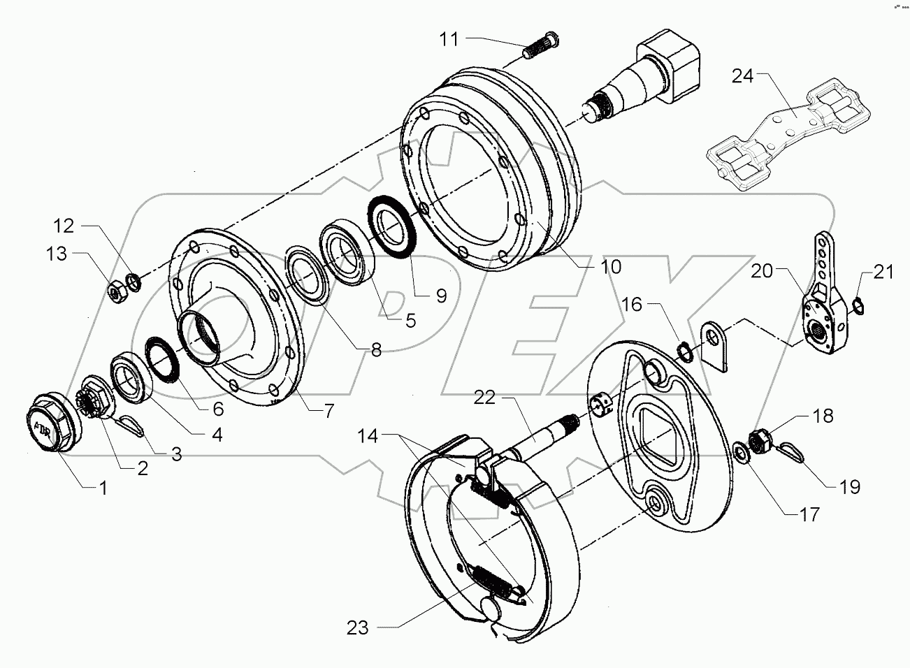  69910274 Braking axle