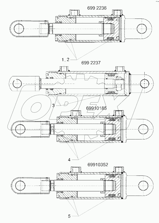  5752323 Hydraulic ram