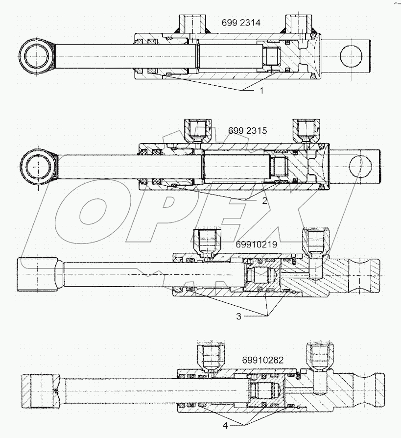  5752336 Hydraulic ram