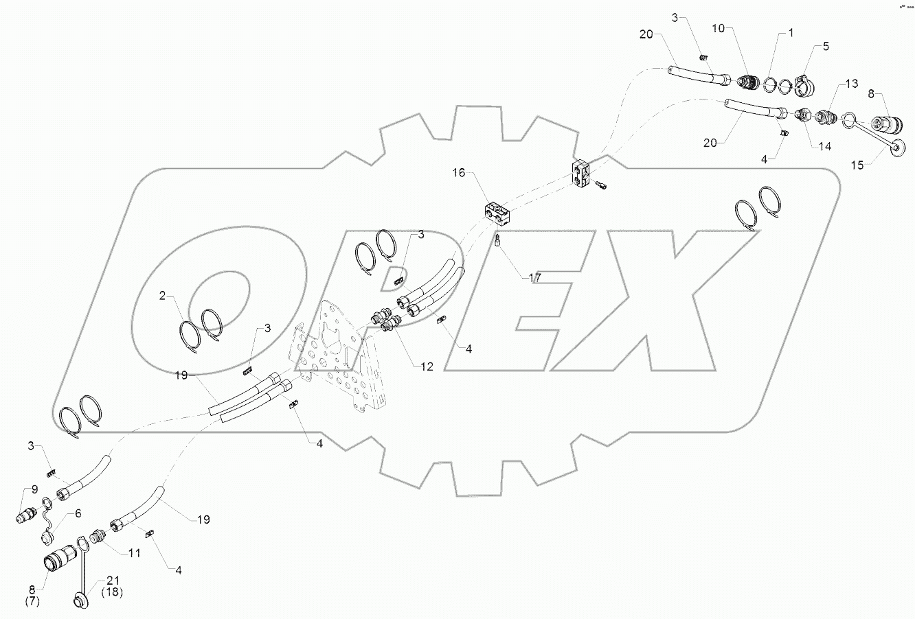  67510897 Hydraulic Supply Pipes