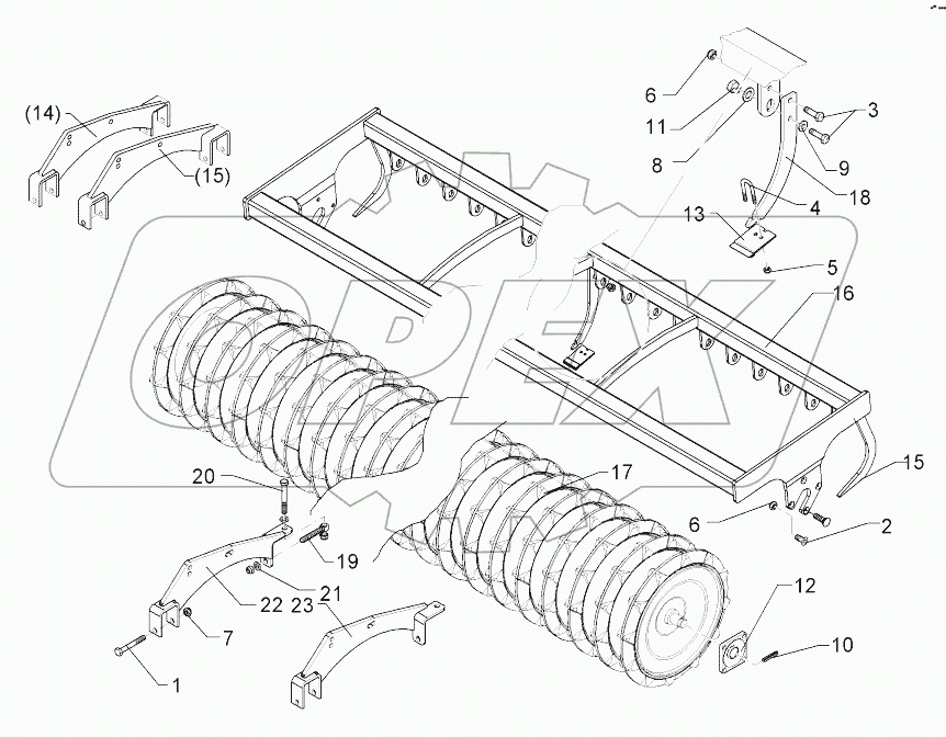  6226760 Trapeze packer roller