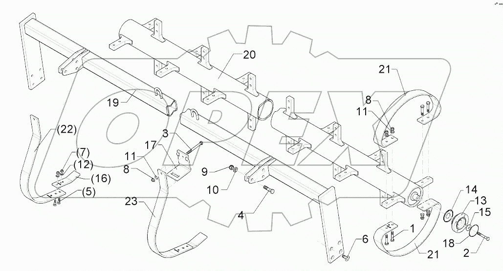  62210010 Flexring roller