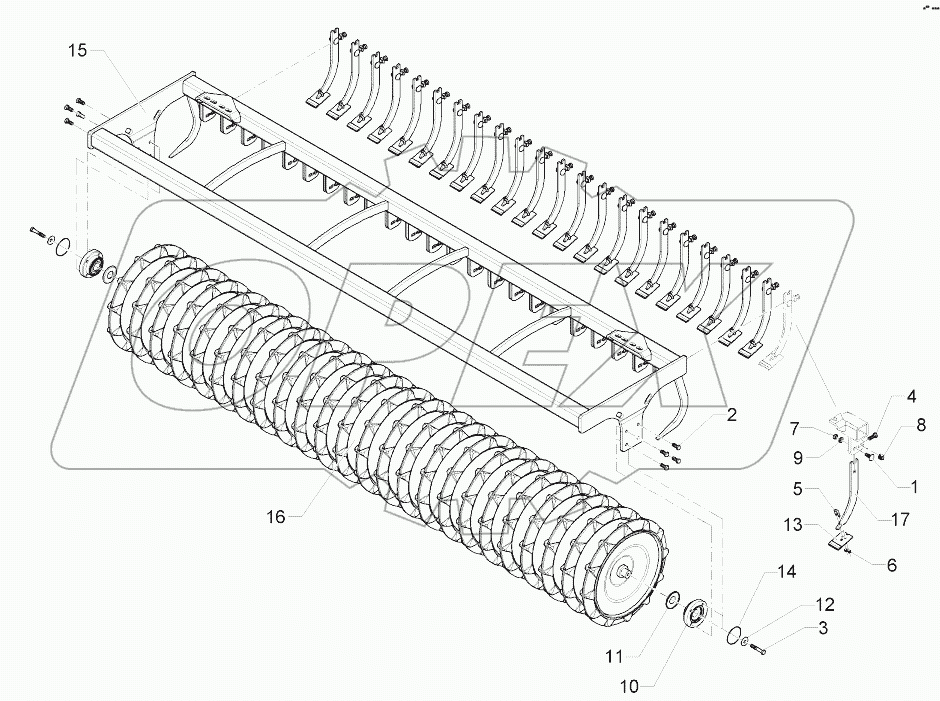  62210152 Trapeze packer roller