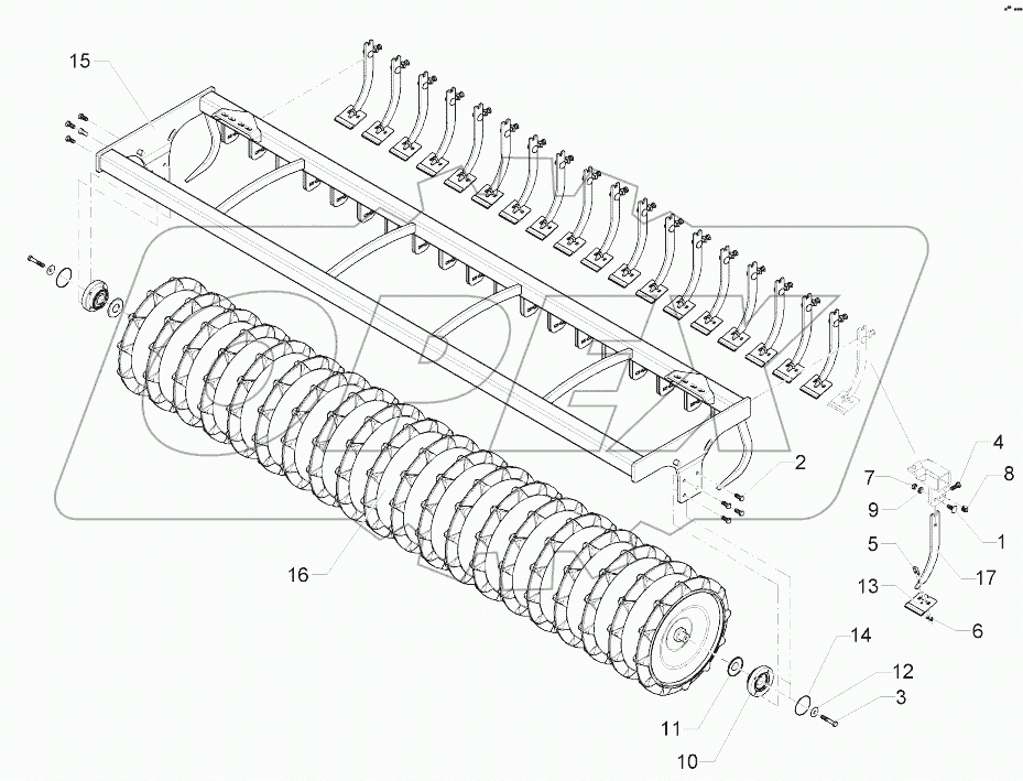  62210153 Trapeze packer roller