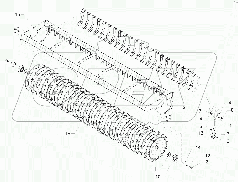  62210154 Trapeze packer roller